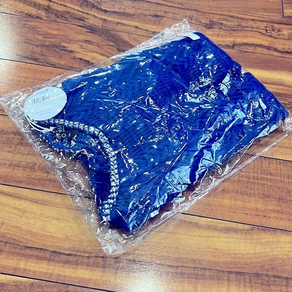 NWT Chain Detail Knit Sweater in Royal Blue Size Medium - Picture 4 of 4